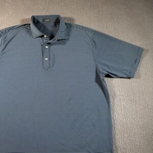 Turtleson Cooper Stripe Performance Polo Golf Shirt Men‎ Size XL Stretch